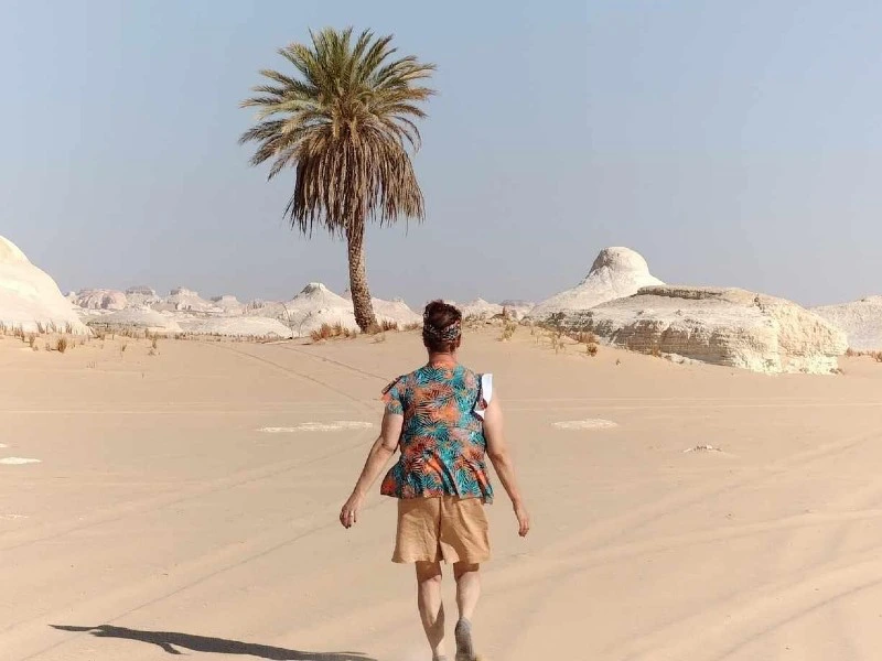 Witte woestijn overnachting Egypte