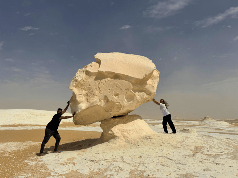 Witte woestijn overnachting Egypte