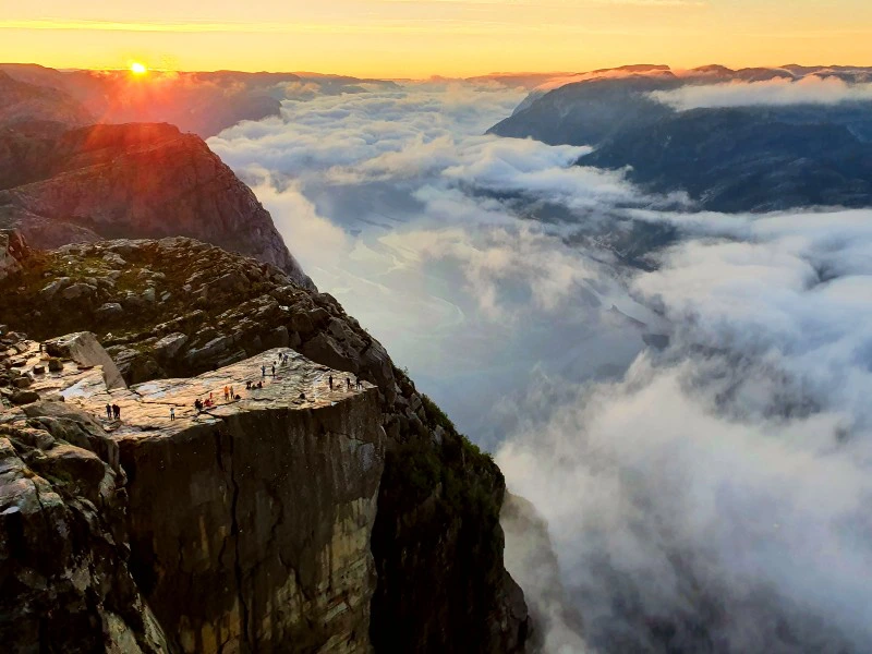 Uitzicht Preikestolen Noorwegen