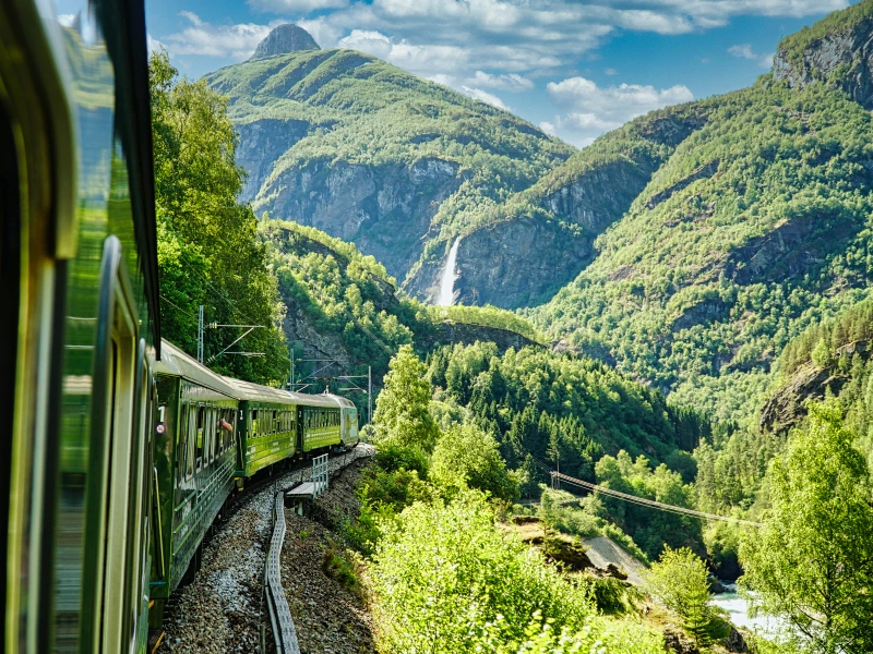 Trein in Flam Noorwegen