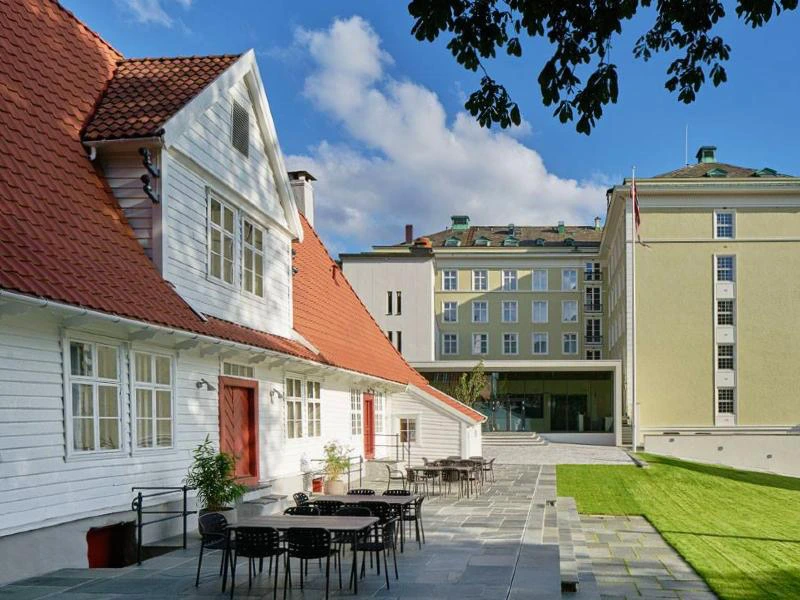 Hoteltuin in Bergen Noorwegen
