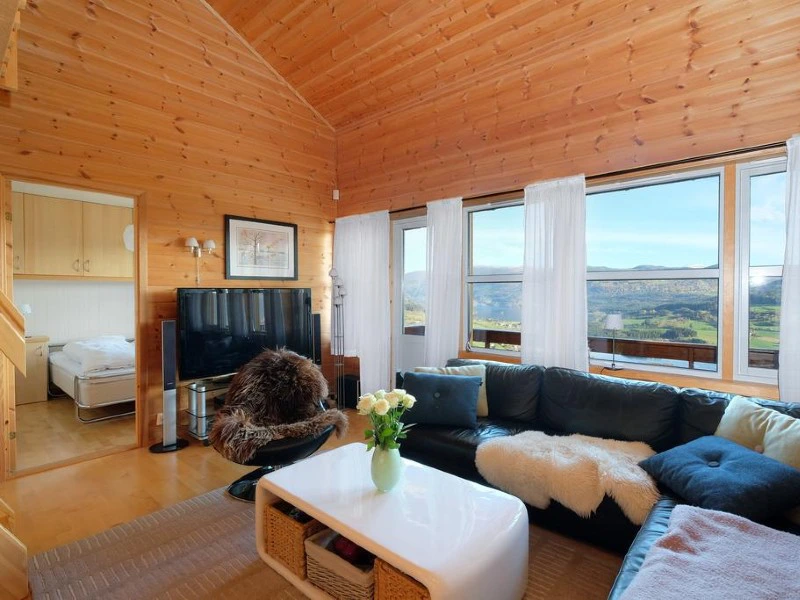 Woonkamer van je appartement in Voss