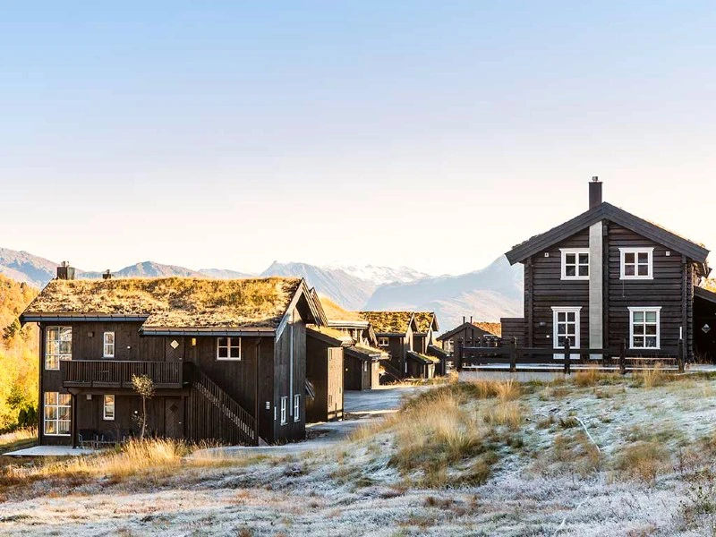 huisje bij Geirangerfjord, Noorwegen