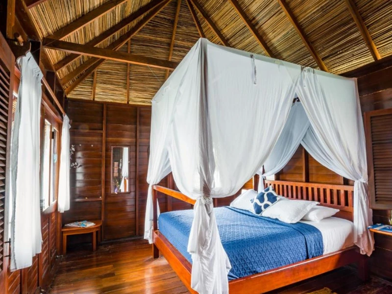 Bocas del Torro waterbungalow kamer