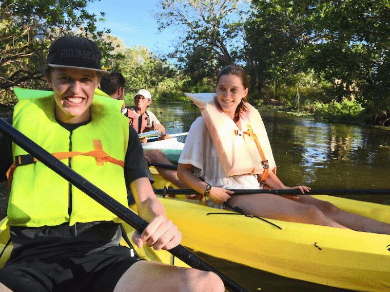Kajaktocht op de Istian-rivier, Nicaragua
