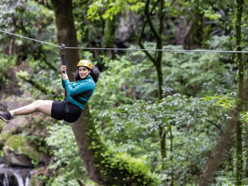 Ziplining in Panama