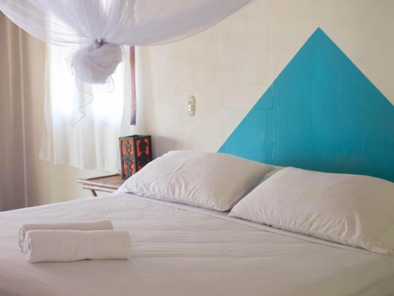 La laguna de Apoyo Nicaraqua hotel bed kamer