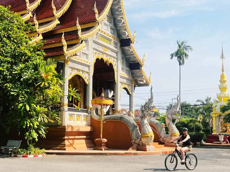 riksja tempel fietsen thailand chiang mai