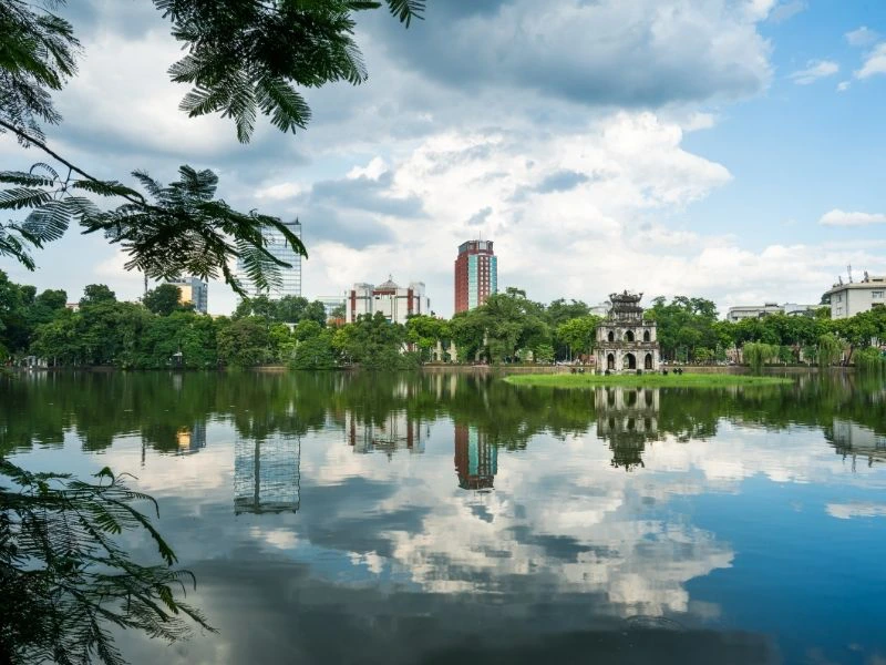 Het meer in Hanoi