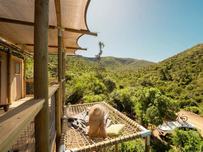 Glamping tent in Addo Zuid-Afrika