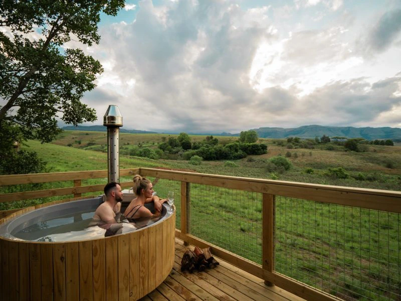 Drakensberg glamping hottub
