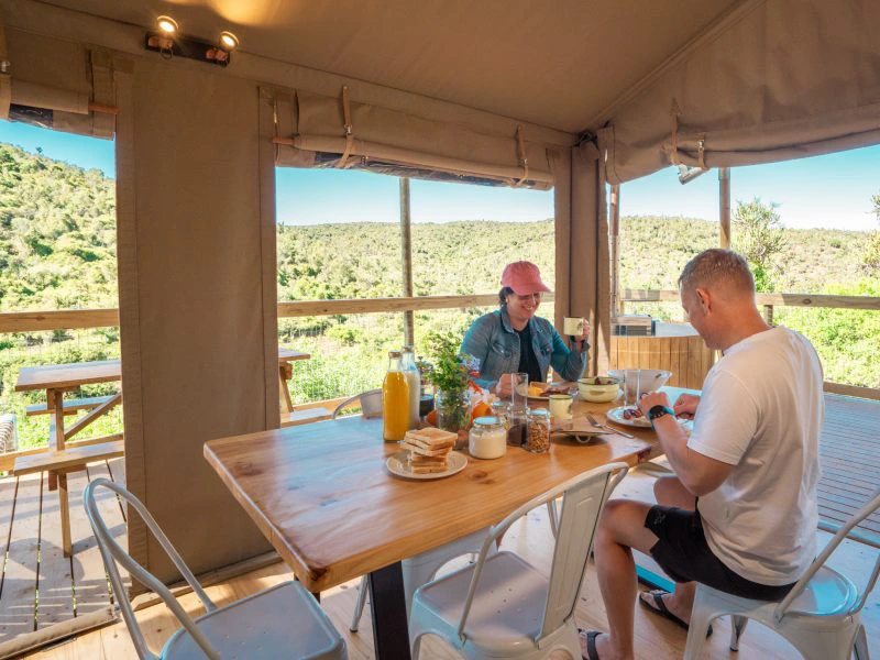 Glamping tent in Addo Zuid-Afrika