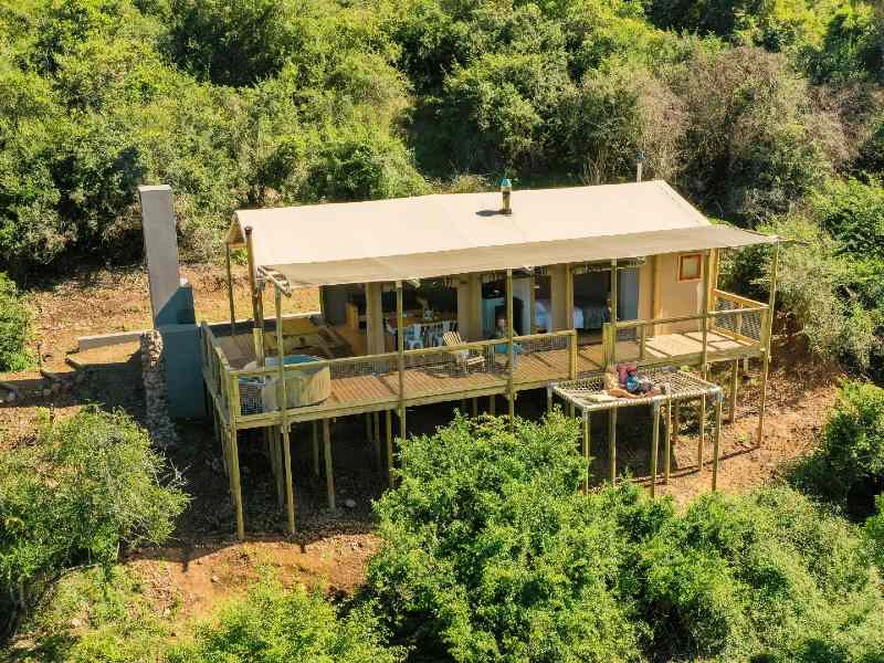 Glamping tent in Addo Zuid-Afrika