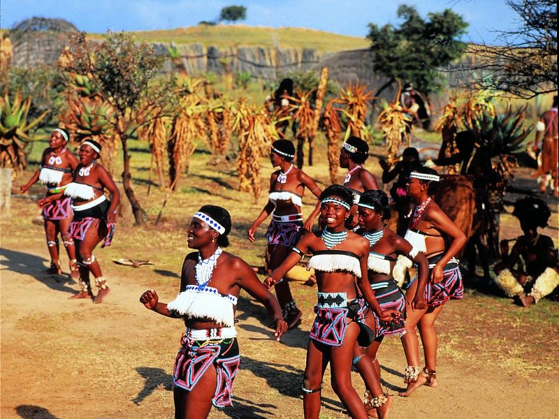 Kwazulu Natal Zulu bevolking dansen