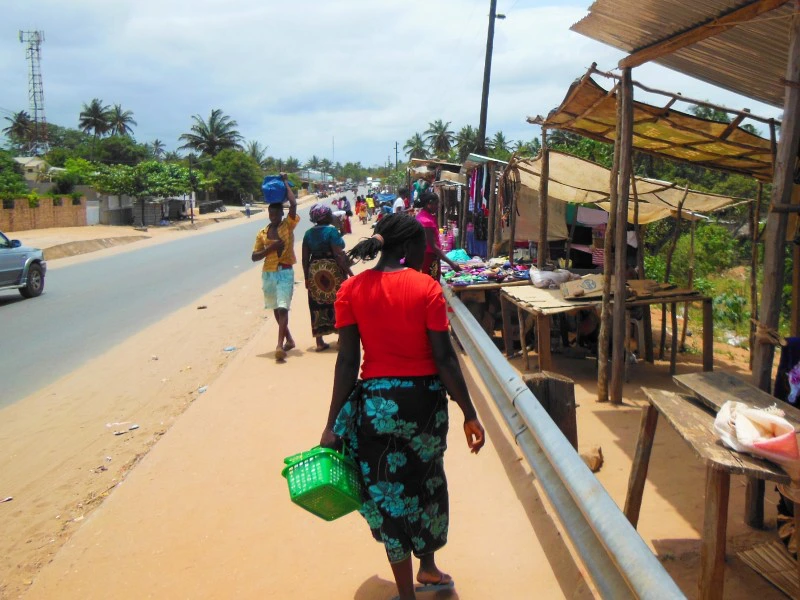 Mozambique lokale vrouw op markt