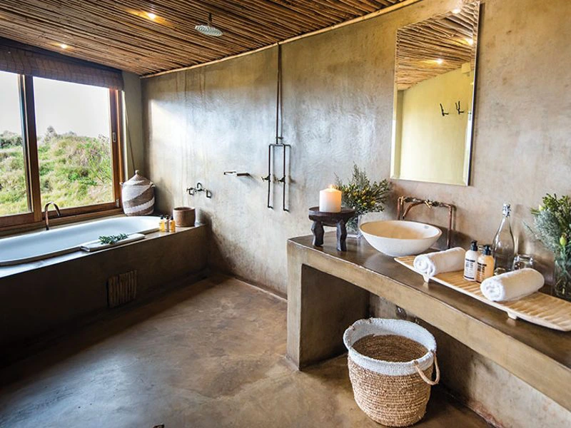 Badkamer In stijl lodge Kaap