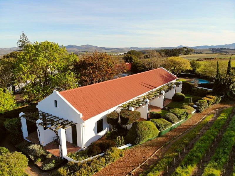 Wijnhuis in Stellenbosch in Zuid-Afrika