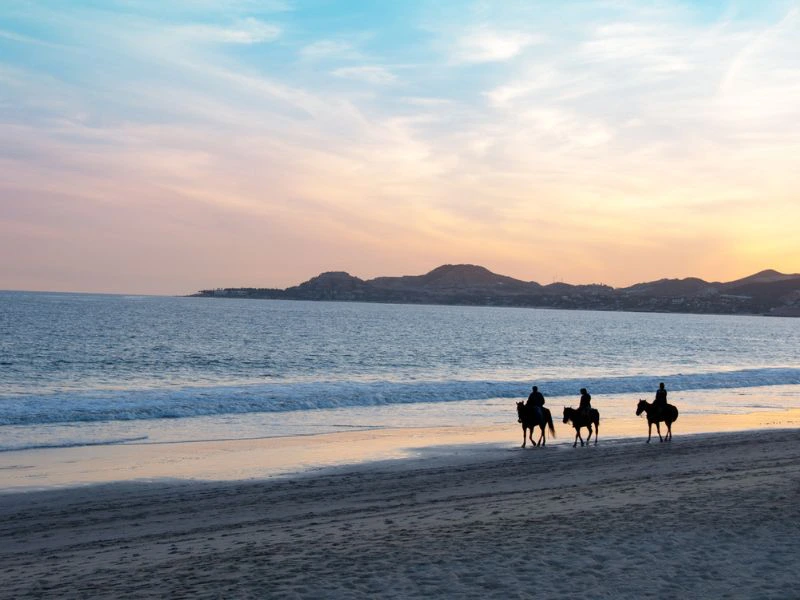 Paardrijden strand Zuid-Afrika