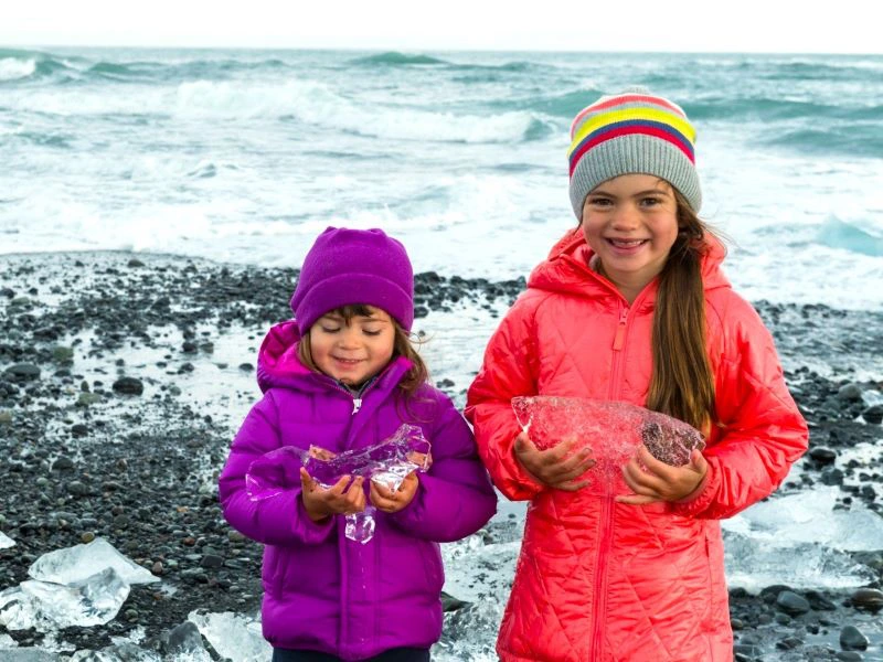 ijsland met kinderen