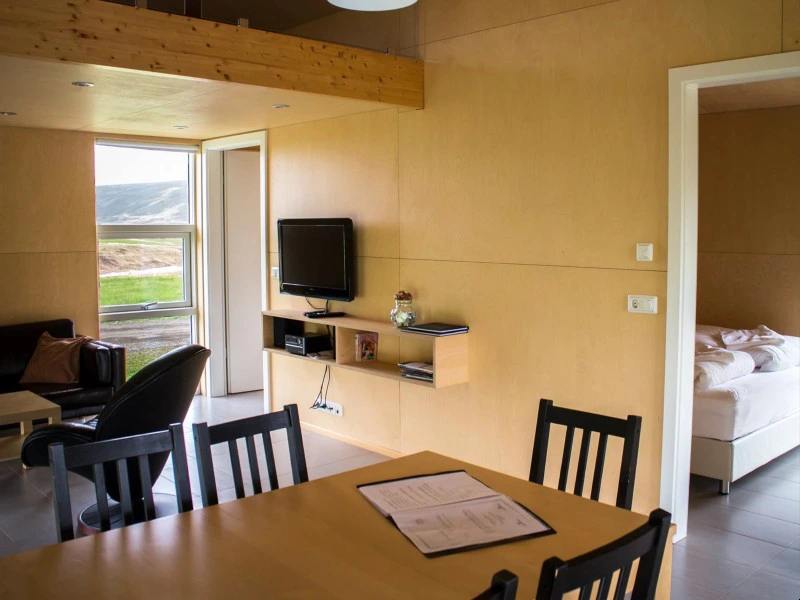 Woonkamer cottage Myvatn