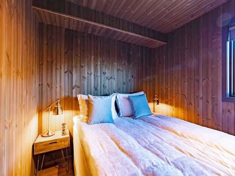 Slaapkamer in cottage Vik