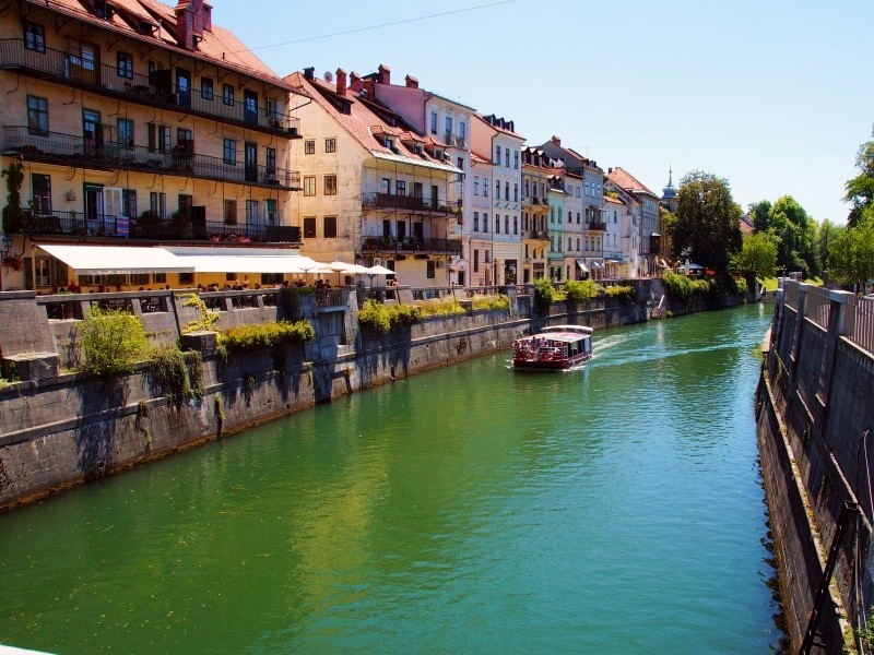 De kanalen van Ljubljana