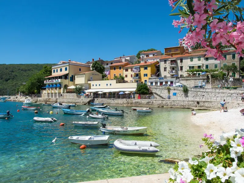 Strand van Rabac, Istrië