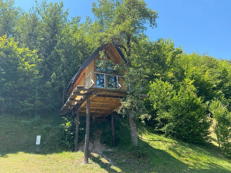 mojkovac huisje camping boomhut