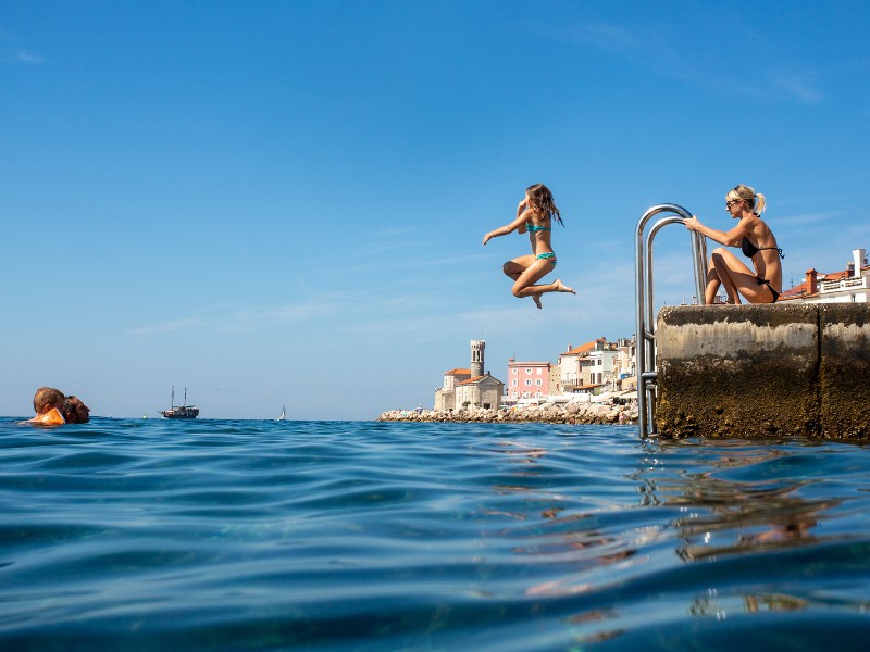 Uitwaaien aan zee bij Piran
