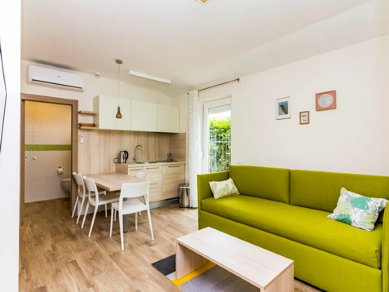 Woonkamer van je appartementje in Istrië