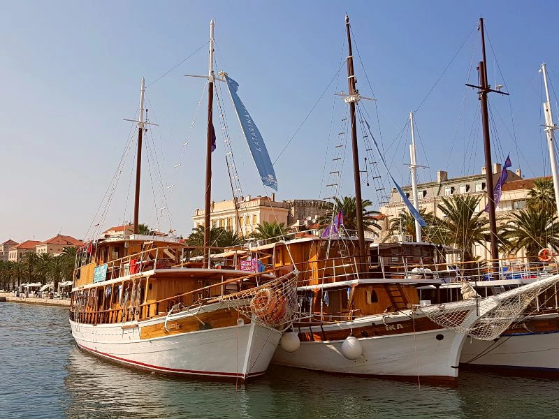 Boten in Trogir haven