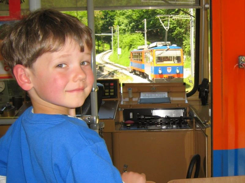 In de trein in Griekenland