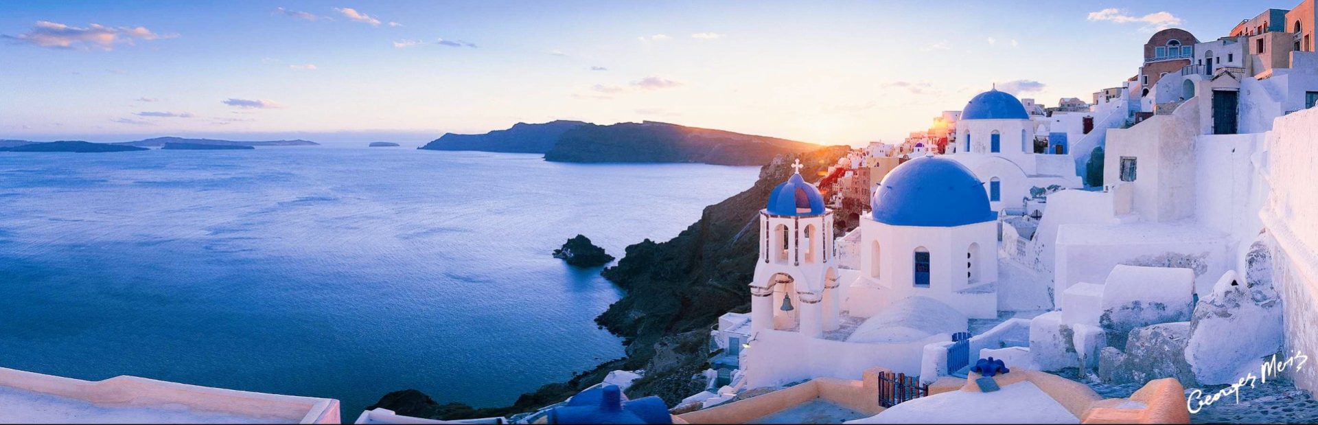 Santorini zonsondergang Griekenland