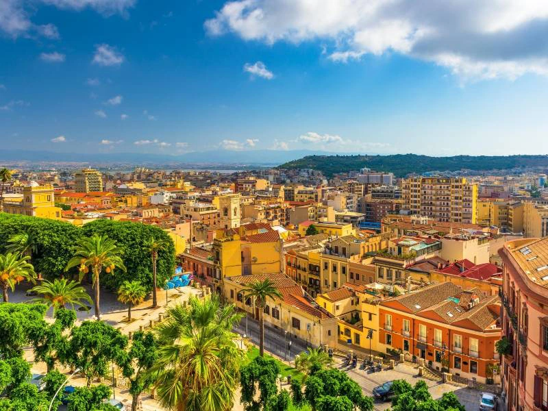 uitzicht op Cagliari - sardinie