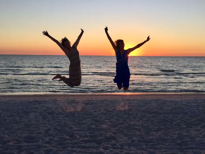 Florida rondreis, St.Pete Strand zonsondergang