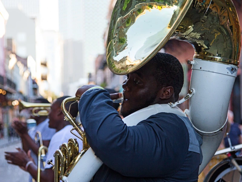 New Orleans straatmuzikant, Deep-South Amerika