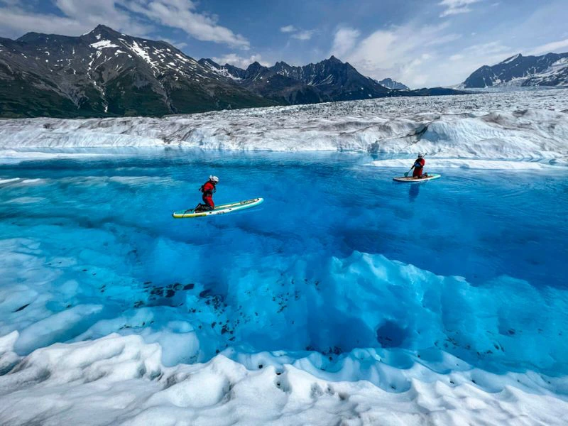 sup excursie in gletsjer
