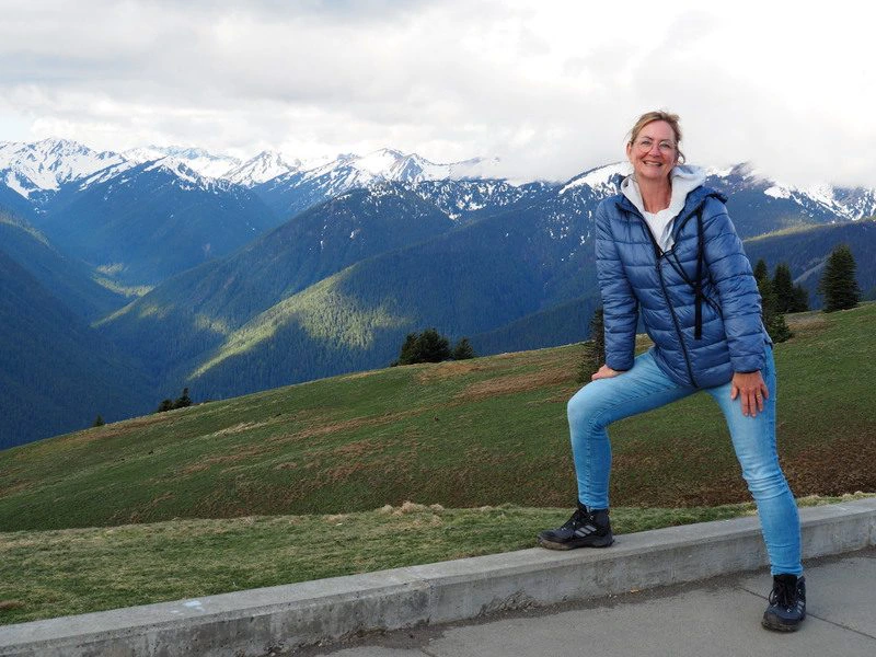 Reiziger op Hurricane Ridge Olympic National Park