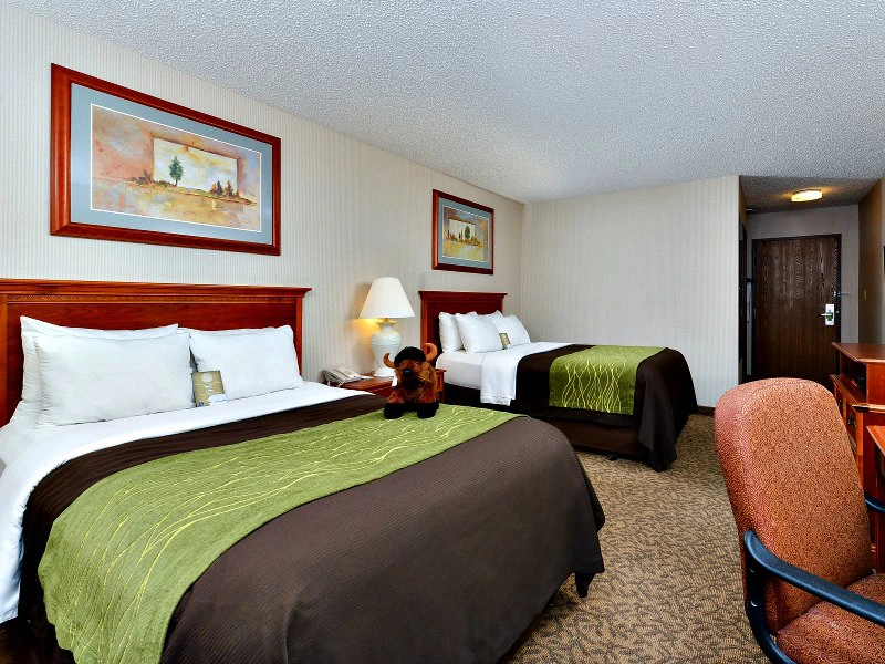 Slaapkamer in hotel in Cody