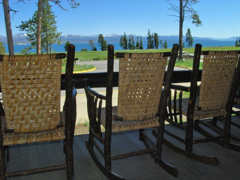 Patio bij het verblijf in Yellowstone