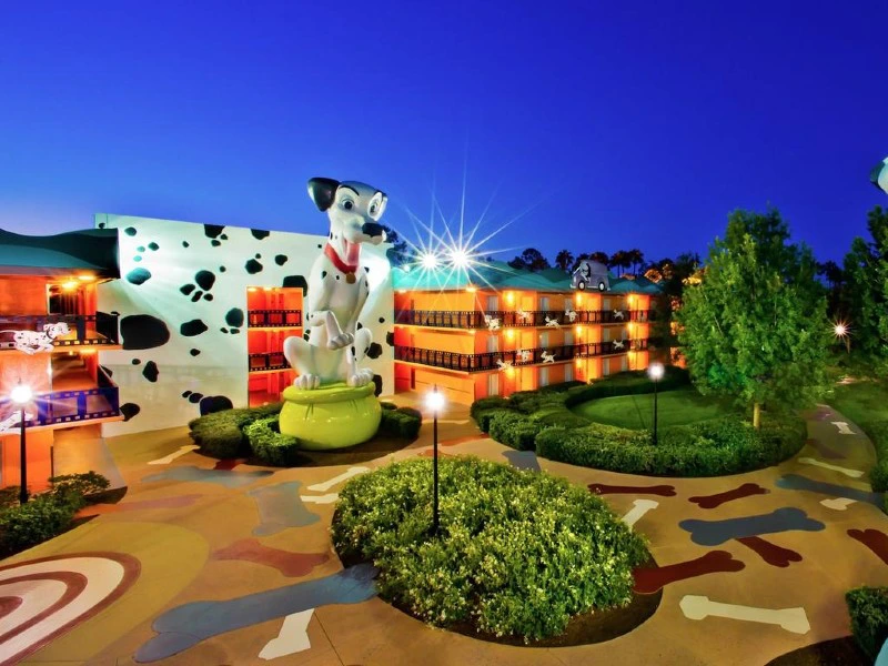 Binnenplaats Disney-hotel