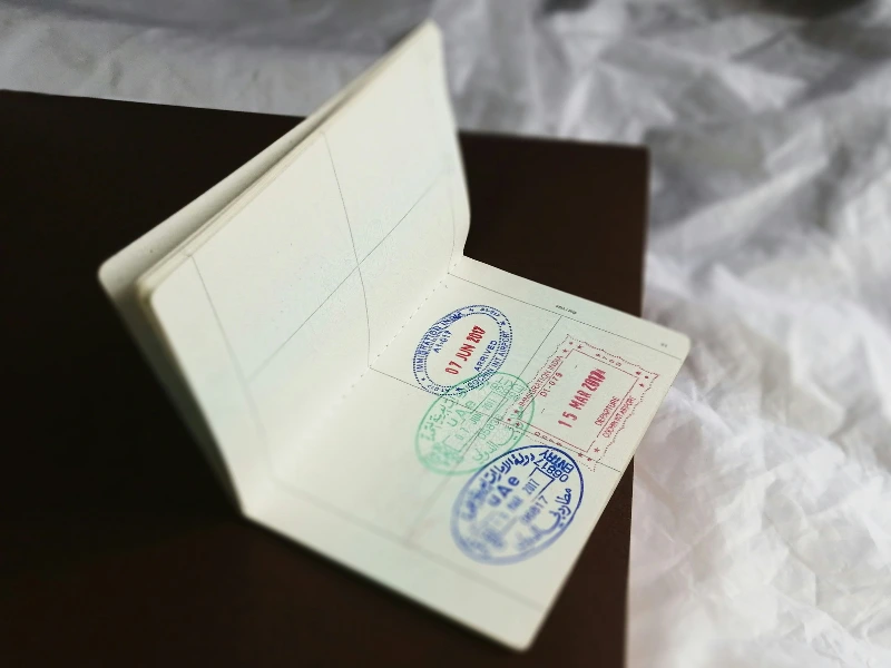 visa stempels paspoort