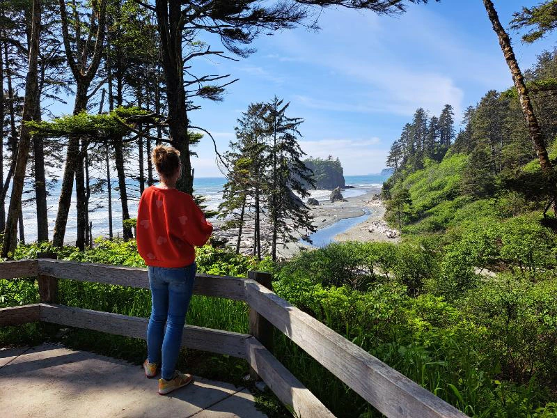 uitzicht bij Ruby Beach