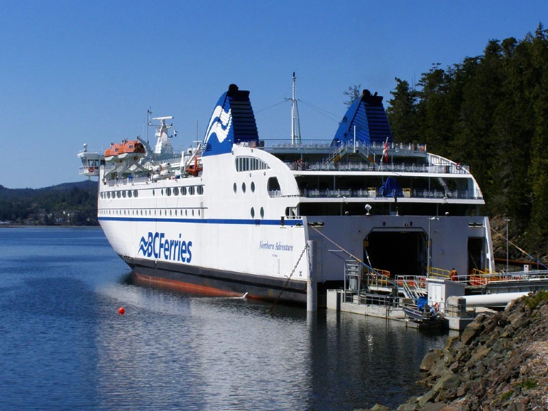 De boot voor de Inside Passage