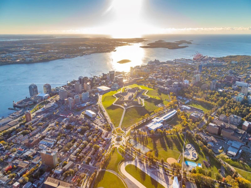 Halifax vanuit de lucht gezien