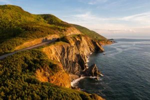 weg langs de Cabot Trail