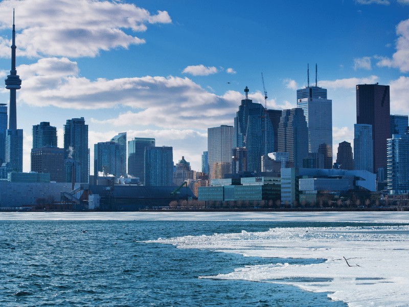 Toronto skyline winter