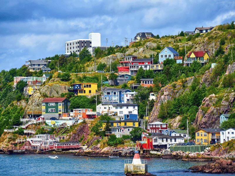 gekleurde huisjes in St Johns newfoundland