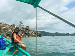snorkelen boot zee kind thailand koh phangan