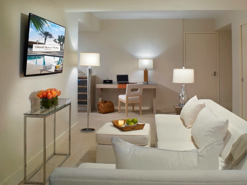 Woonkamer van het appartement van Miami